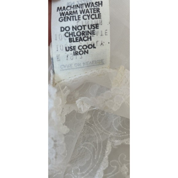 Vtg Phyllis Baby Wear Christening Dress Set White Embroidery Floral Gown Bonnet - Picture 12 of 16